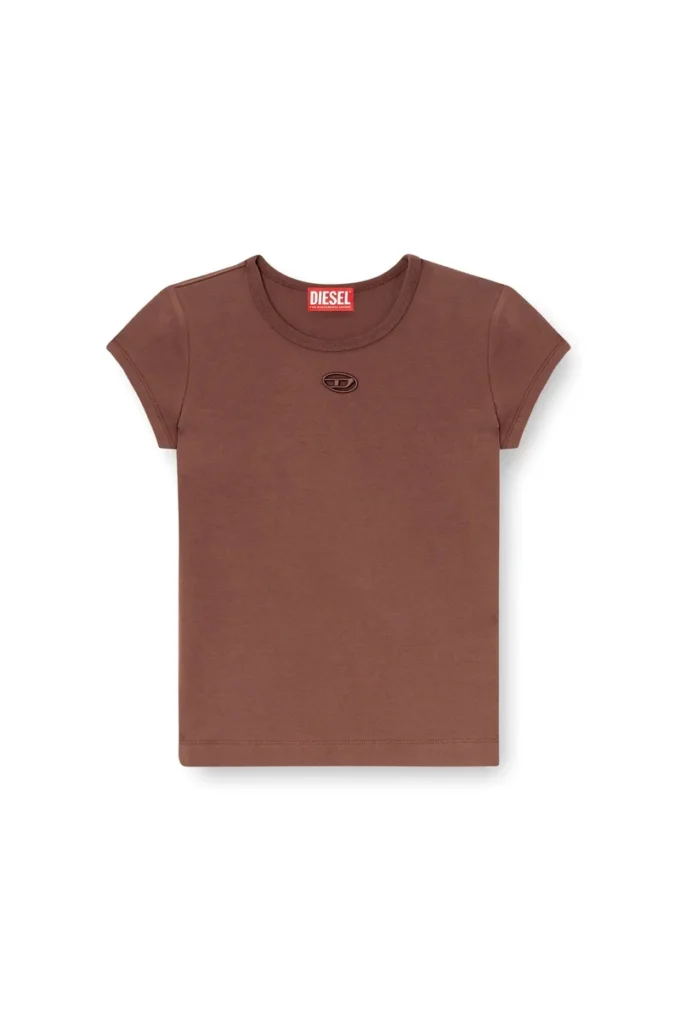 t-angie-od T-shirt z wyciętym haftowanym logo