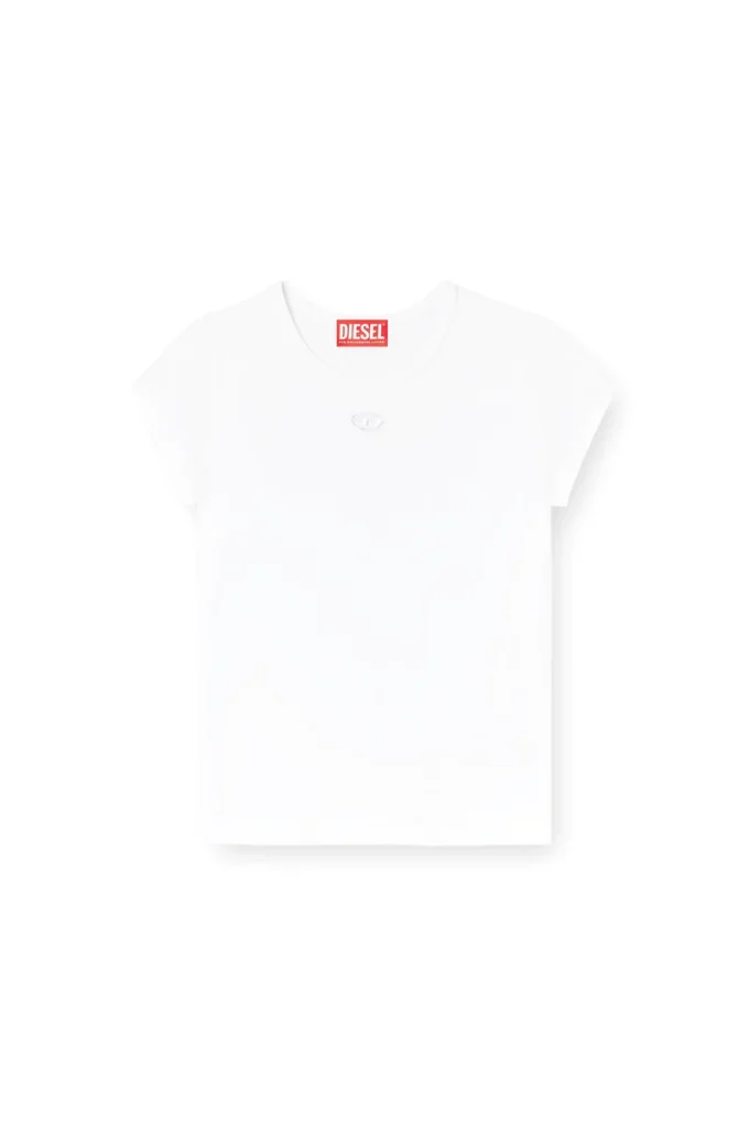 t-angie-od T-shirt z wyciętym haftowanym logo