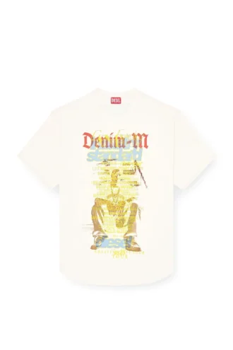 t-bix-aa T-shirt z nadrukiem tekstu piosenki
