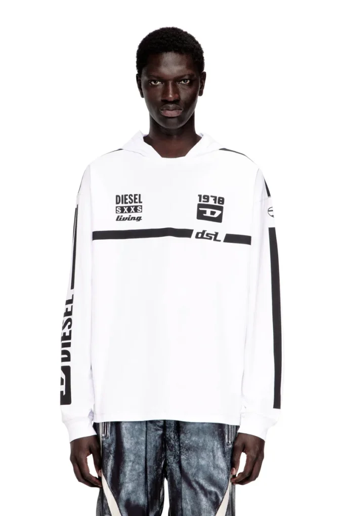 t-boxt-ls-hood-rib Bluza z kapturem z kontrastowymi nadrukami