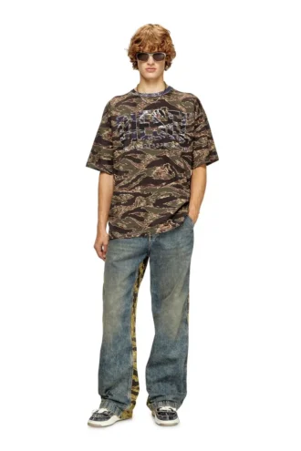 t-boxt-t22 Koszulka Camo z logo w kamuflażu