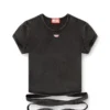 t-bunny-tail-r1 T-shirt w stylu denimowym z wiązaniem