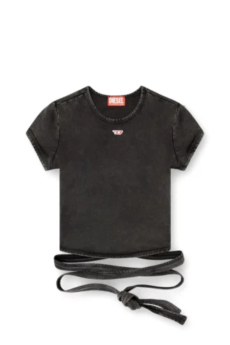 t-bunny-tail-r1 T-shirt w stylu denimowym z wiązaniem