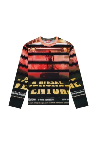 t-craneup-ls T-shirt z nadrukiem w paski
