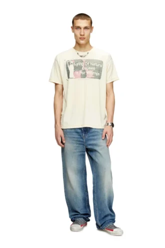 t-norm-t2 T-shirt z nadrukiem i efektem sprania
