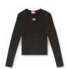 t-uncutieslong-ls-od Bawełniany sweter z logo Oval D