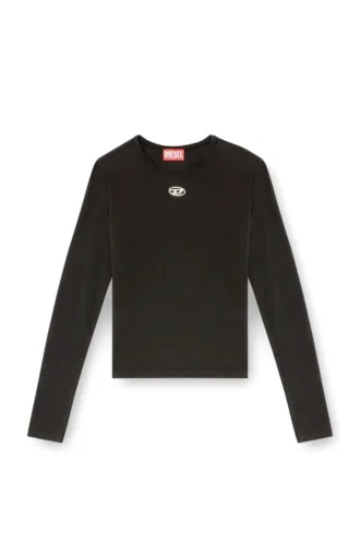 t-uncutieslong-ls-od Bawełniany sweter z logo Oval D