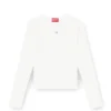 t-uncutieslong-ls-od Bawełniany sweter z logo Oval D