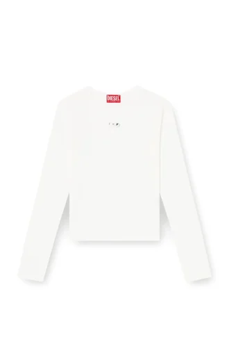 t-uncutieslong-ls-od Bawełniany sweter z logo Oval D