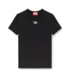t-uncutieslong-od T-shirt o dopasowanym kroju z metalicznym owalnym logo D