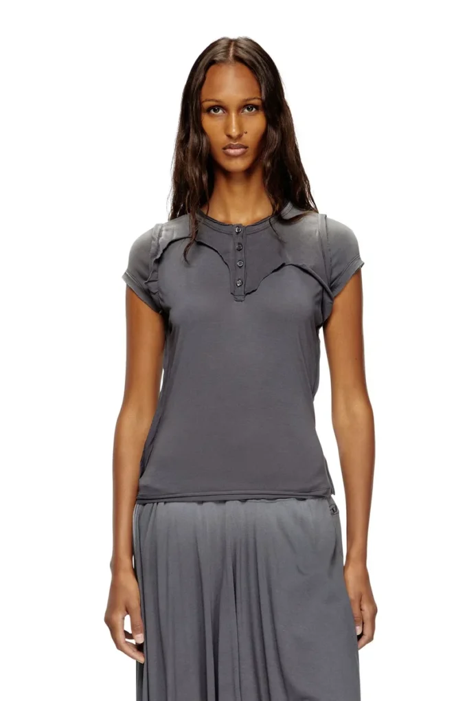 t-unrawy Koszulka Henley z efektem peel-off